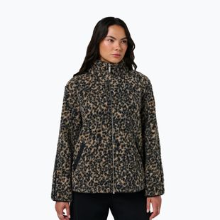 Dámská mikina Sweaty Betty Plush Contrast Zip Up Fleece brown ink leopard print