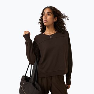 Dámská mikina Sweaty Betty After Class Yoke Crop espresso brown
