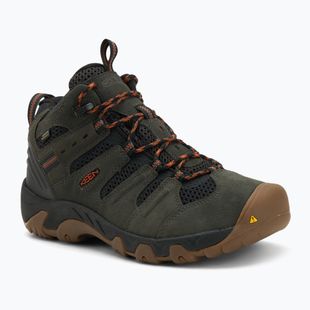 Pánské trekingové boty KEEN Headout Mid Waterproof black olive/fossil orange