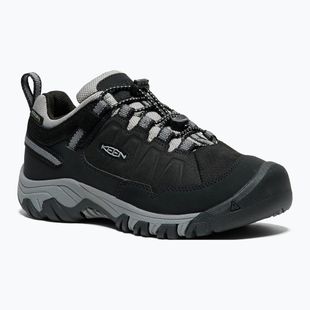 Dětské trekingové boty KEEN Targhee IV Low Waterproof black/steel grey