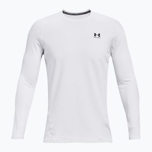 Pánské tréninkové tričko Longsleeve Under Armour CG Armour Fitted Crew white/black