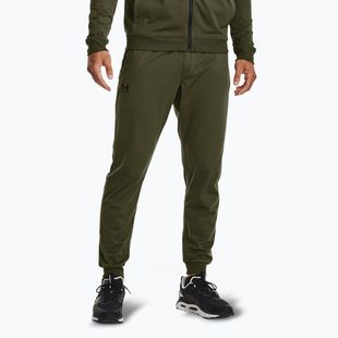 Pánské kalhoty Under Armour Sportstyle Tricot Jogger marine od green / black