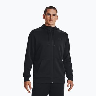 Pánská mikina Under Armour Fleece FZ Hoodie black/black