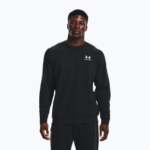 Pánská mikina Under Armour Essential Fleece Crew černá/bílá