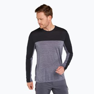 Pánské trekové tričko longsleeve  icebreaker Merino 125 Cool-Lite Sphere LS Tee Colour Block graphite