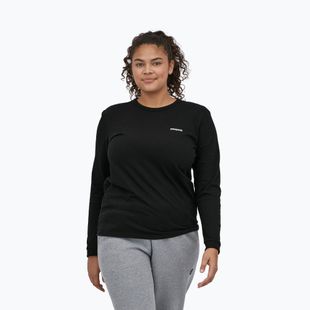 Dámské tričko Longsleeve Patagonia P-6 Logo Responsibili-Tee black