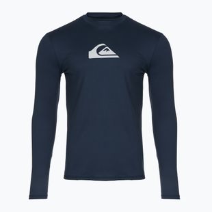 Dětské plavecké triko s dlouhým rukávem Quiksilver Solid Streak navy blazer