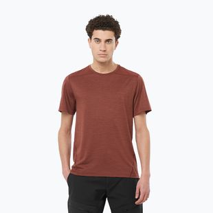 Pánské trekingové tričko Salomon Outline rum raisin