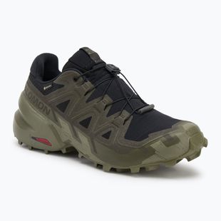 Pánské běžecké boty Salomon Speedcross 6 GTX black/peat/deep lichen green
