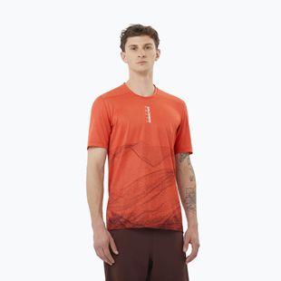 Pánské běžecké tričko Salomon S/Lab Ultra Tee Aop burnt sienna