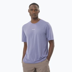 Pánské běžecké tričko Salomon SHAKEout Core blue granite