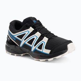 Dětské běžecké boty Salomon Speedcross Waterproof black/vanilla ice/french blue
