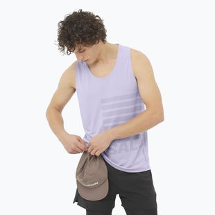 Pánské běžecké tílko Salomon Sense Aero Singlet GFX cosmic sky