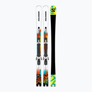 Sjezdové lyže Salomon E Addikt Pro 76 + vázání MI12 GW white/turquoise/orange