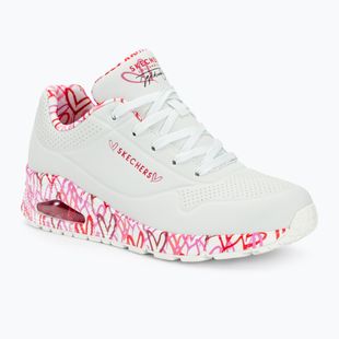 Dámské boty  SKECHERS Uno Loving Love white/red/pink mesh