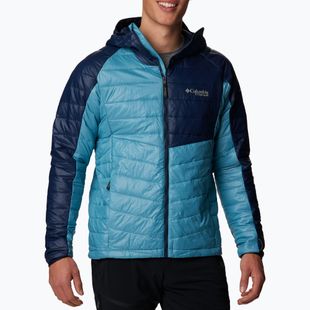 Pánská péřová bunda Columbia Platinum Peak s kapucí shasta/collegiate navy