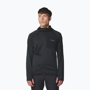 Pánská mikina Columbia Triple Canyon Grid Fleece Hooded Full Zip II black