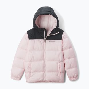 Dětská zateplená bunda Columbia Puffect Hooded satin pink/black