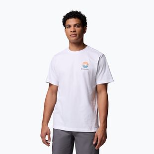 Pánské tričko Columbia Kettle River Outdoor Tee white/circular linescape