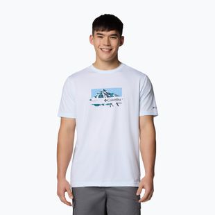 Pánské tričko Columbia Ice Lake II SS Tee white/peak direction