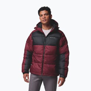 Pánská zateplená bunda Columbia Pike Lake II Hooded rich wine/black