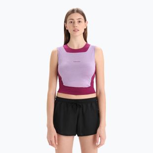 Dámské termoregulační tričko icebreaker Zoneknit Cropped Bra-Tank purple gaze