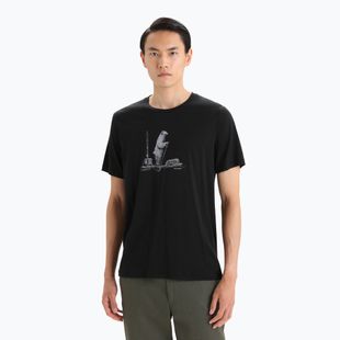 Pánské termotriko Icebreaker Tech Lite II Polar Paddle černé IB0A56NA0011