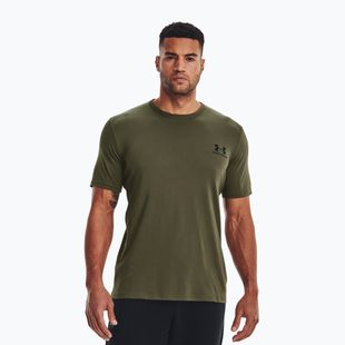 Pánské tričko Under Armour Sportstyle Left Chest marine green/black