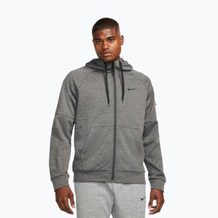 Pánská tréninková mikina Nike Therma Fit Full-Zip charcoal heather/dark smoke grey/black