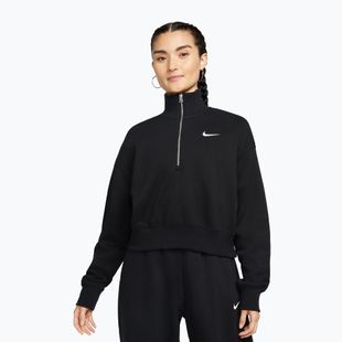 Dámská mikina Nike Sportswear Phoenix Fleece 1/2 Zip Cropped black/sail