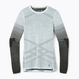 Dámská termoakční mikina Smartwool Intraknit Thermal Merino Base Layer Pattern Crew aqua