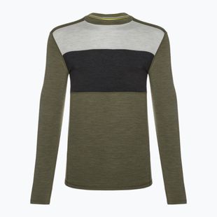 Pánské tričko Smartwool Classic Thermal Merino Base Layer Colorblock Crew Boxed Green 16354