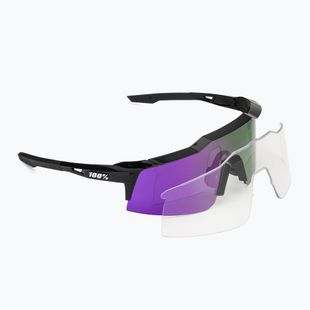 Sluneční brýle 100% Speedcraft SL polished black/hiper polarized lavender mirror