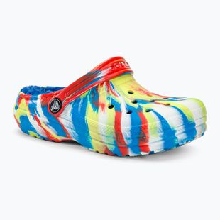 Dětské nazouváky   Crocs Classic Lined Marbled Clog sulphur/multi