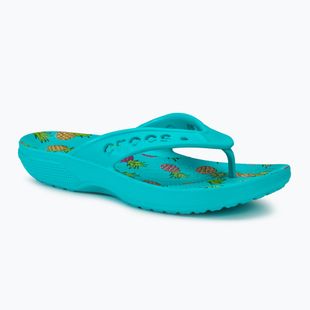 Dámské žabky Crocs Baya II Graphic Flip digital aqua/multi