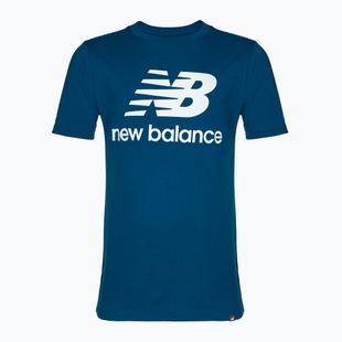 Pánské tričko New Balance Essentials Stacked Logo blue