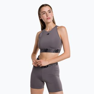 Fitness podprsenka New Balance Relentless Crop šedá NBWB31175ZNC