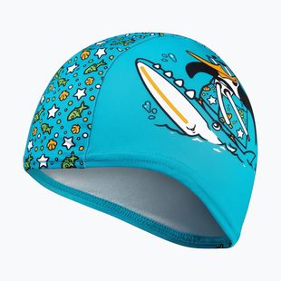 Plavecká čepice Speedo s potiskem Polyester modrá/zelená