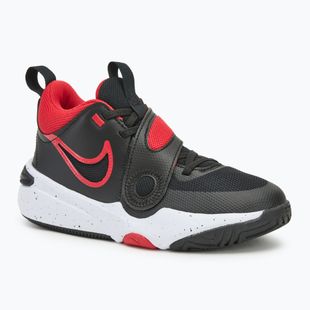 Dětské basketbalové boty Nike Team Hustle D11 black/white/university red