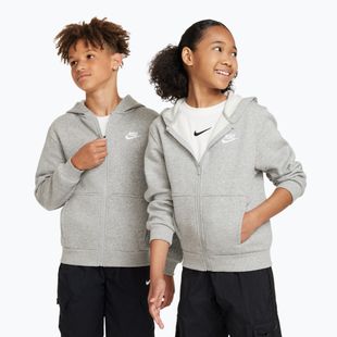Dětská mikina Nike Sportswear Club Fleece dark grey heather/base grey/white