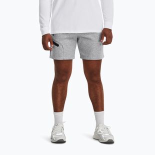 Pánské tréninkové šortky Under Armour Unstoppable Fleece mod gray/black