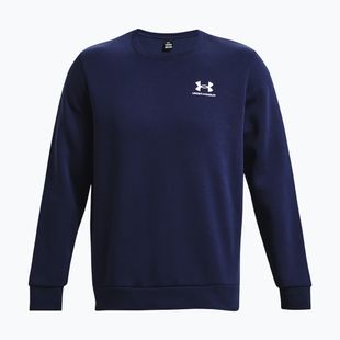 Pánská mikina Under Armour Essential Fleece Crew midnight navy/white