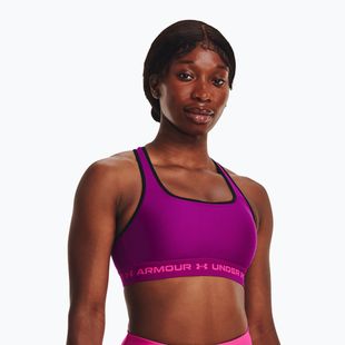 Fitness podprsenka Under Armour Crossback Mid mystic magenta/ silver pink
