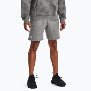 Pánské šortky Under Armour Rival Fleece castlerock light heather/white