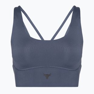 Sportovní podprsenka Under Armour Project Rock LG Grind Sportlette downpour gray/black