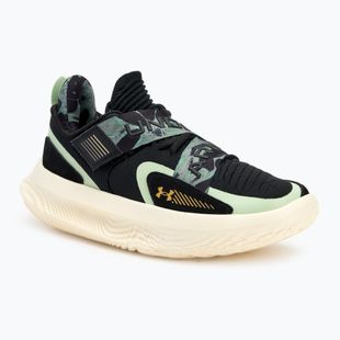 Basketbalové boty Under Armour Flow Futr X 4 Camo black/retro green/metallic gold