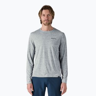 Pánské tričko Patagonia Cap Cool Daily Graphic Shirt-Waters Longsleeve boardshort logo abalone blue/feather grey