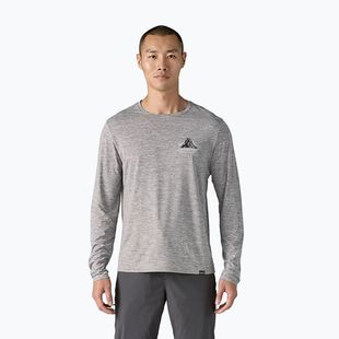 Pánské tričko longsleeve Patagonia Cap Cool Daily Graphic Lands chouinard crest/feather grey