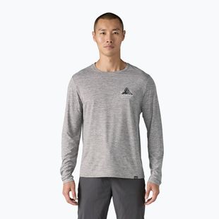 Pánské tričko longsleeve Patagonia Cap Cool Daily Graphic Lands chouinard crest/feather grey