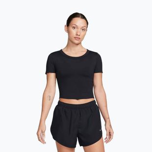 Dámské tréninkové tričko Nike One Fitted Dri-Fit Cropped Top black